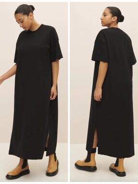 KOWTOW Boxy Tee Shirt Dress Maxi in Black